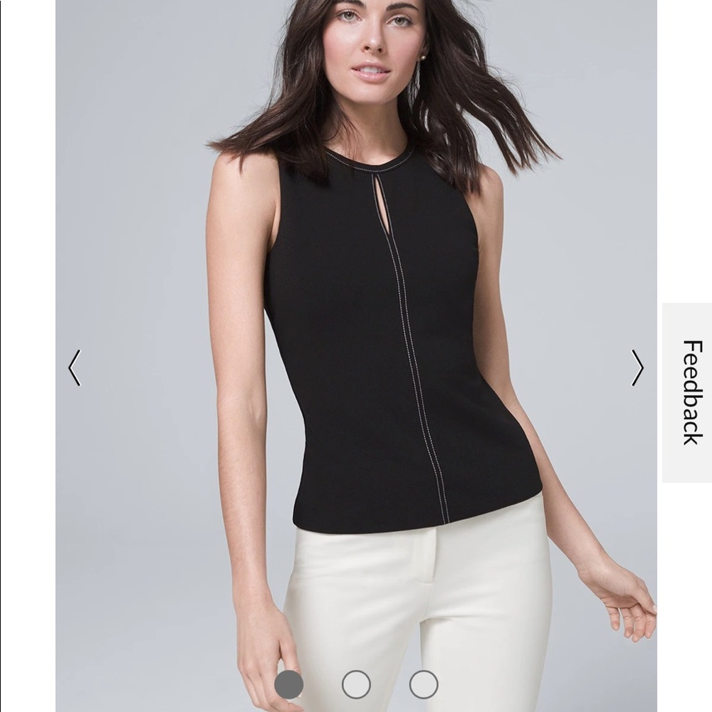 WHBM - Crepe Work Shell Blouse
